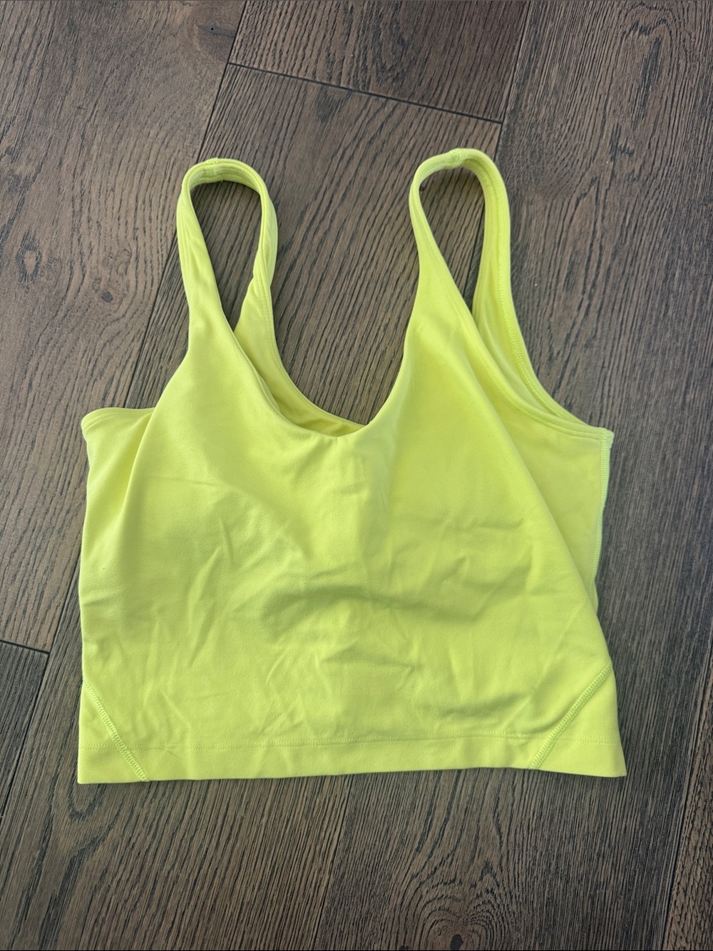 lululemon athletica Neon Yellow Sports Bra Tank Size 6